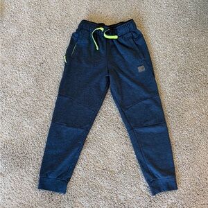 Russell Athletic Kids Navy Joggers with Neon Accents